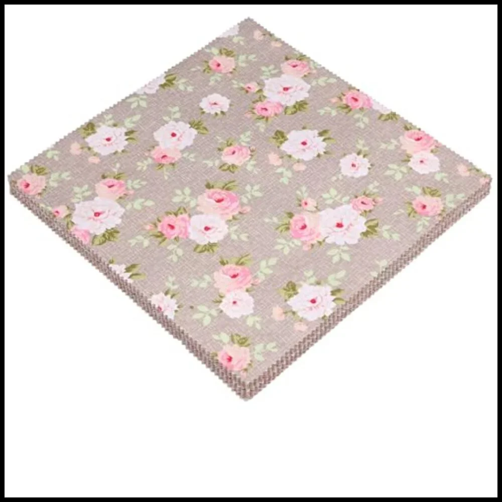 Vintage Print Cotton Fabric Squares Layer Cake Quilting Sewing Craft Supplies